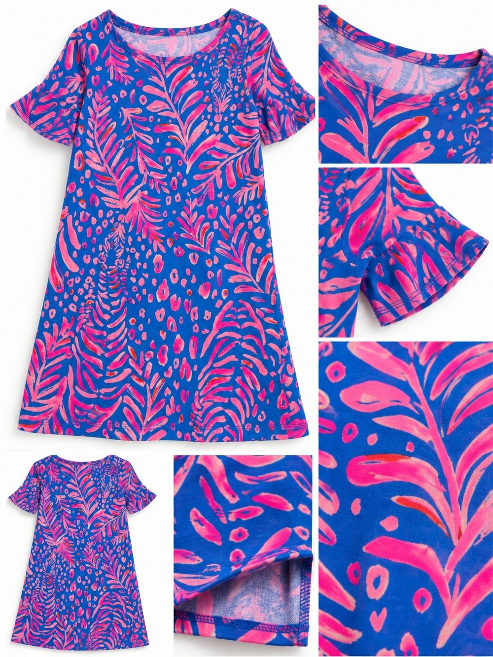 Lilly Pulitzer Floral Mini Dress in Blue & Pink